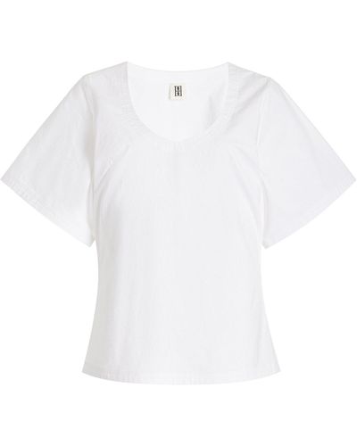 By Malene Birger Lunae Flare-sleeve Cotton T-shirt - White