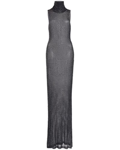 Christopher Esber Crystal-knit Maxi Dress - Gray