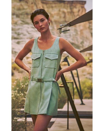 Alexis Taylee Belted Utility Mini Dress - Green