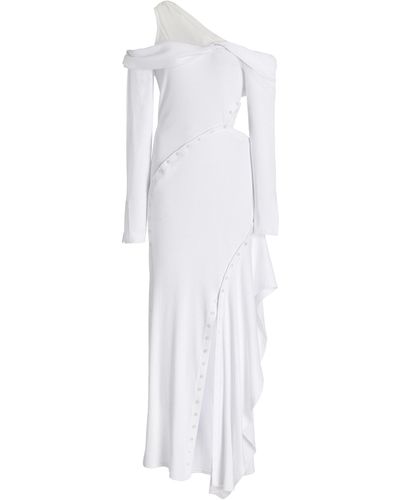 Jonathan Simkhai Tinsley Asymmetric Deconstructed Midi Dress - White