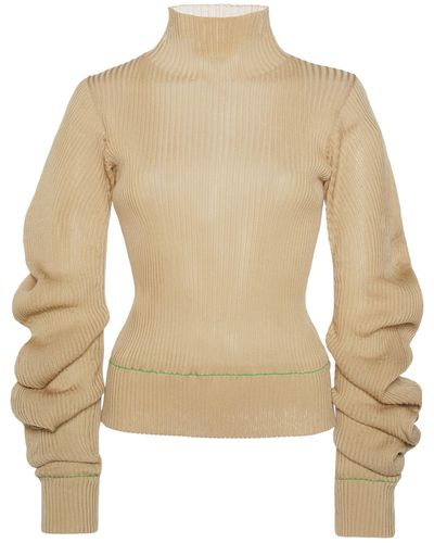 Bottega Veneta Lightweight Spirals Knit Sweater - Brown