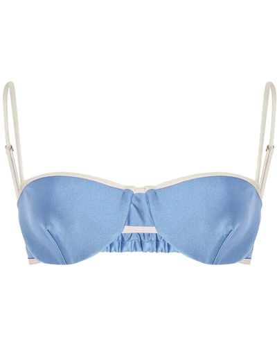 Juillet Exclusive Ingrid Balconette Bikini Top - Blue