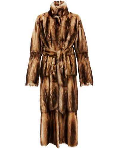 J. Mendel Fitch Fur Coat - Brown