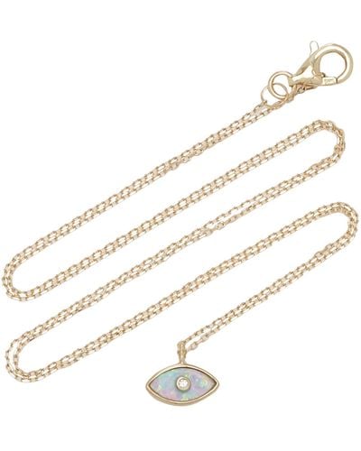 Pamela Love Eye 14k Yellow Gold Opal, Diamond Necklace - Metallic