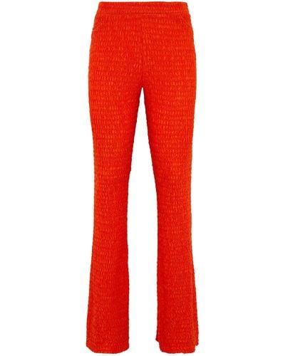 Siedres Feny Textured Cotton-blend Flare Trousers