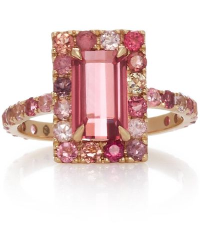 Yi Collection Tourmaline Bubble Gum Deco Ring - Pink