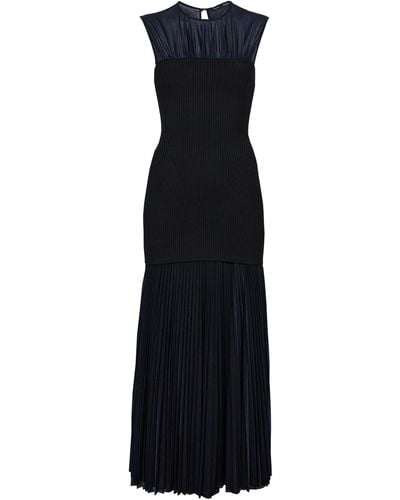 Proenza Schouler Pleated Knit Jersey Midi Dress - Black