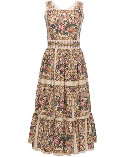 Lena Hoschek Jardin Floral Cotton Midi Dress - Multicolor