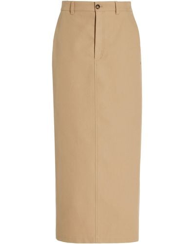 Wardrobe NYC Drill Column Skirt - Natural