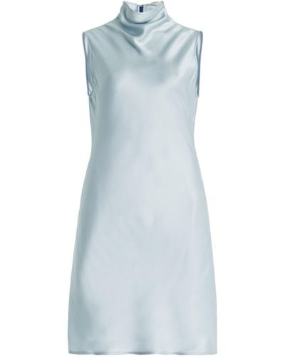 LAPOINTE Satin Mini Dress - Blue