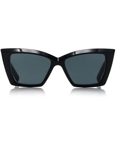 Saint Laurent Square-frame Cat-eye Acetate Sunglasses - Black