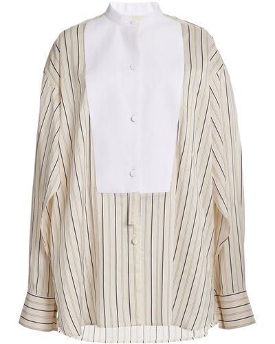 Stella McCartney Plastron Silk-blend Shirt - White