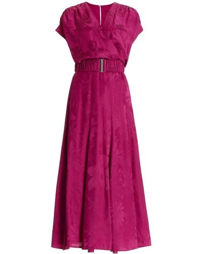 Silvia Tcherassi Sottomarina Cotton Midi Dress - Purple