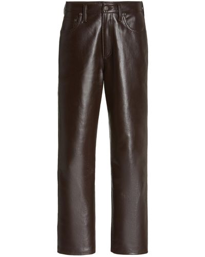 Citizens of Humanity Jolenne High-rise Vintage Leather Pants - Brown