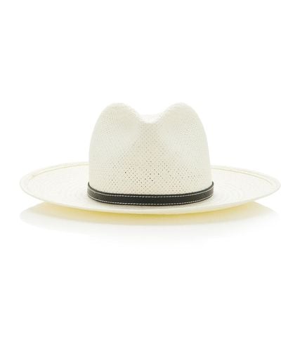 Janessa Leone Rhodes Straw Hat - White