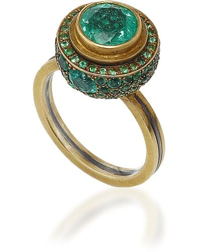 Judy Geib One-of-a-kind Columbian Emerald Ring - Metallic