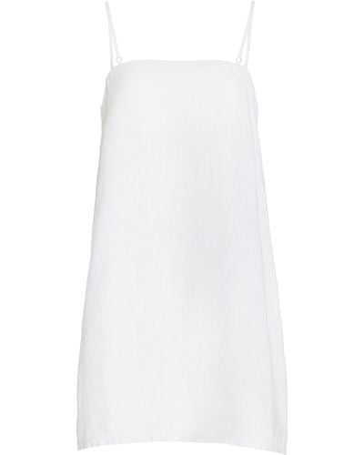 Posse Exclusive Maggie Linen Mini Dress - White