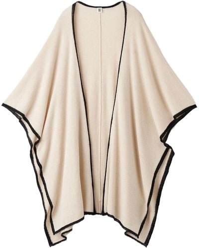 By Malene Birger Kassira Contast-trimmed Wool Shawl - Natural
