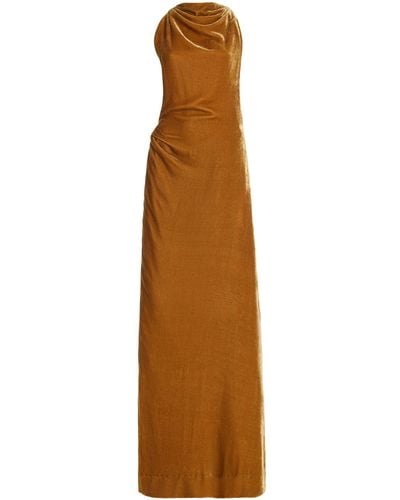 Proenza Schouler Velvet Backless Maxi Dress - Natural
