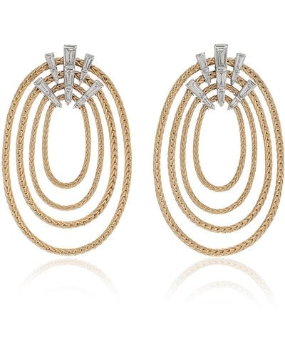 Nikos Koulis Together 18k Yellow And White Gold Diamond Earrings - Metallic