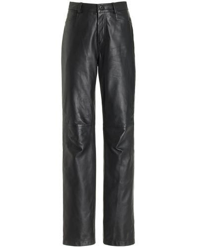 Proenza Schouler Maxine Leather Straight-leg Trousers - Black