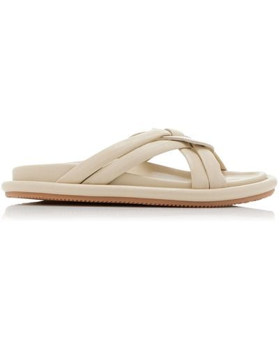Moncler Bell Soft Leather Sandals - White