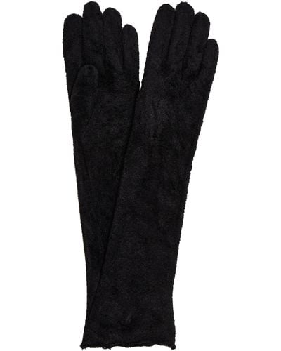 Alaïa Velvet Gloves - Black