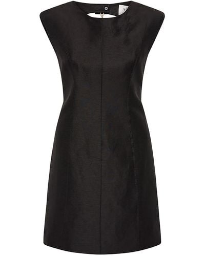 Aje. Cove Pendant Linen-blend Mini Dress - Black