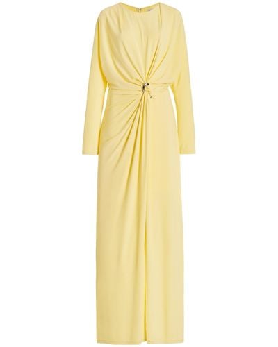 Jonathan Simkhai Maise Ring-detailed Crepe Maxi Dress - Yellow