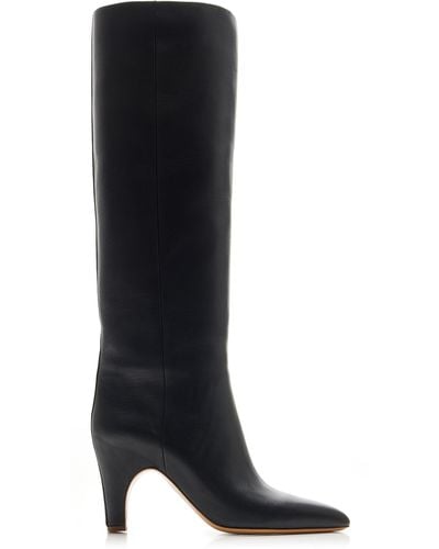 Gabriela Hearst Luther Leather Knee Boots - Black