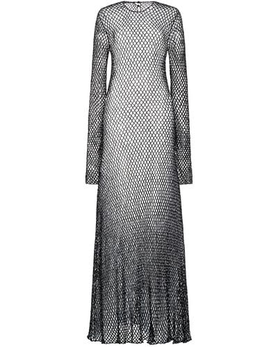 Gabriela Hearst Xavier Embellished Crocheted Cashmere Maxi Dress - Gray