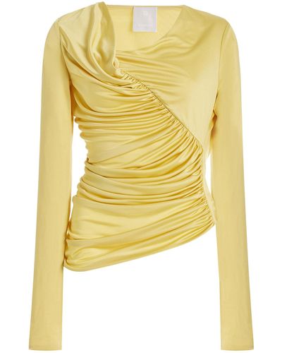 Givenchy Draped Satin Top - Yellow