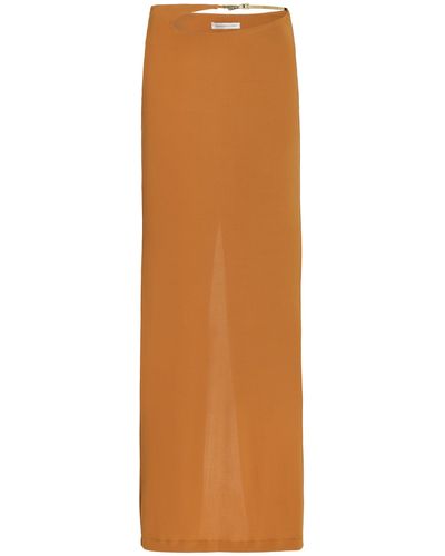 Christopher Esber Buckled Cutout Jersey Maxi Skirt - Orange