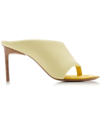 Jacquemus Limone Leather Mules - Yellow