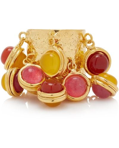 Sylvia Toledano 22k Gold-plated Multi-gem Candies Ring - Orange
