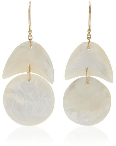 Ten Thousand Things Tiny Arp 18k Yellow Gold Mother-of-pearl Earrings - White