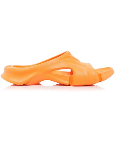 Balenciaga Mold Rubber Slide Sandals - Orange