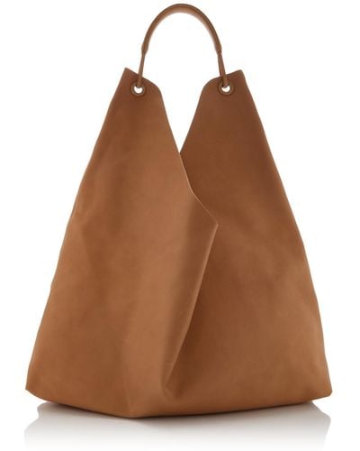 The Row Bindle 3 Leather Hobo Bag - Brown