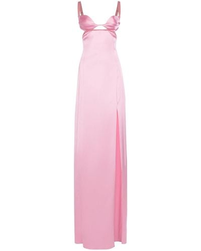 Nensi Dojaka Double-petal Satin Maxi Dress - Pink
