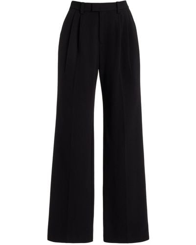 FAVORITE DAUGHTER The Low Favorite Pleated Twill Wide-leg Pants - Black