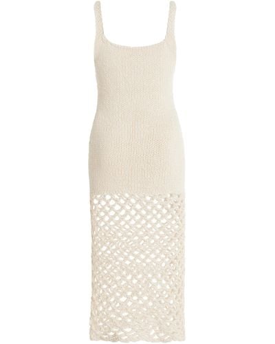 Nia Thomas Sade Crocheted Cotton Midi Dress - White