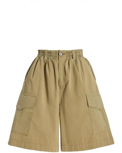 Sea Karina Cotton Knee-length Cargo Shorts - Natural
