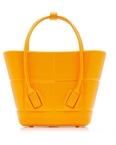 Bottega Veneta Mini Arco Rubber Shopping Bag - Orange