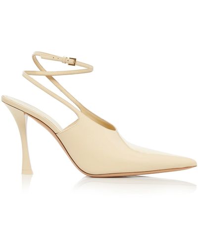 Givenchy Show Patent Leather Slingback Court Shoes - White