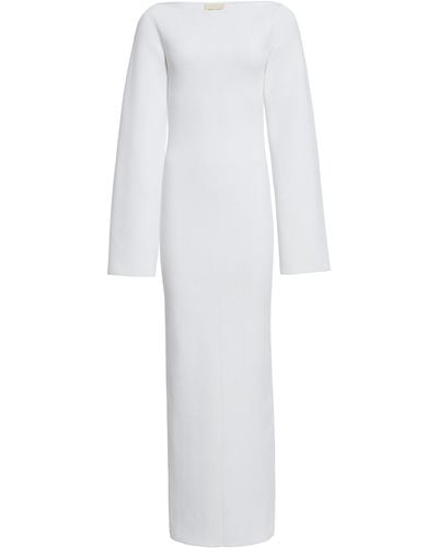 Khaite Alta Stretch Matte Maxi Dress - White