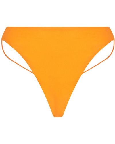 Ziah High-waisted Bikini Bottom - Orange
