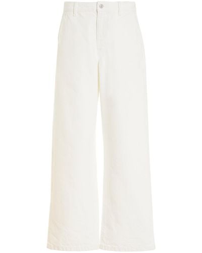 Jeanerica Belem Rigid Mid-rise Wide-leg Chino Jeans - White