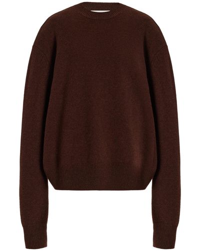Frankie Shop Rafaela Padded Knit Wool-cashmere Sweater - Brown