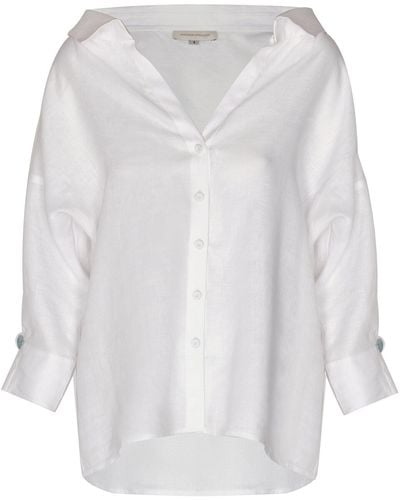 ANDRES OTALORA Laguna Silk Satin Shirt - White