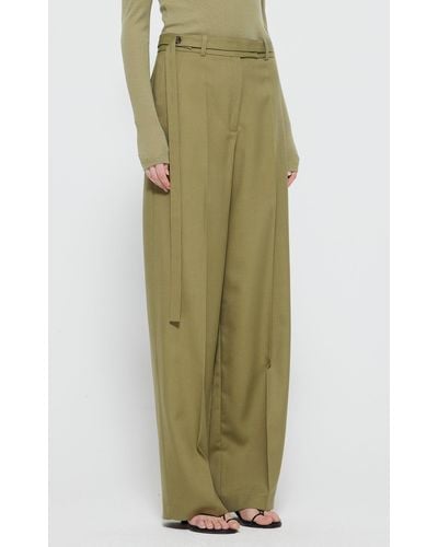 Rohe Belted Relaxed Pants - Green